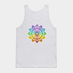 Mandala of Chakras in the 7 colors of the rainbow n°3 Tank Top